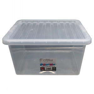 Wham Crystal Plastic Storage Box & Lid Size 12 (37 Litre)